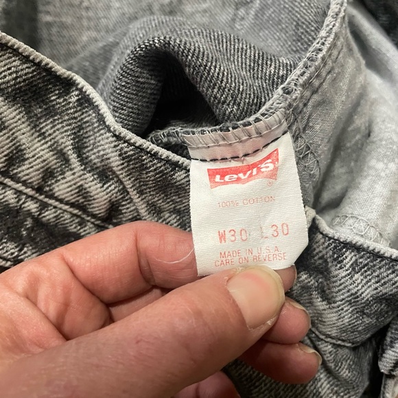 VTG Men’s Levi’s 505 Black Tab Acid Wash Jeans sz 30x30 - Picture 7 of 9